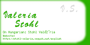 valeria stohl business card